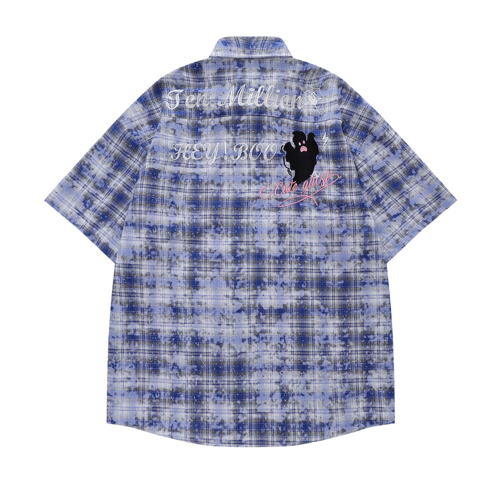 Unisex Color-Contrast Embroidery Tee