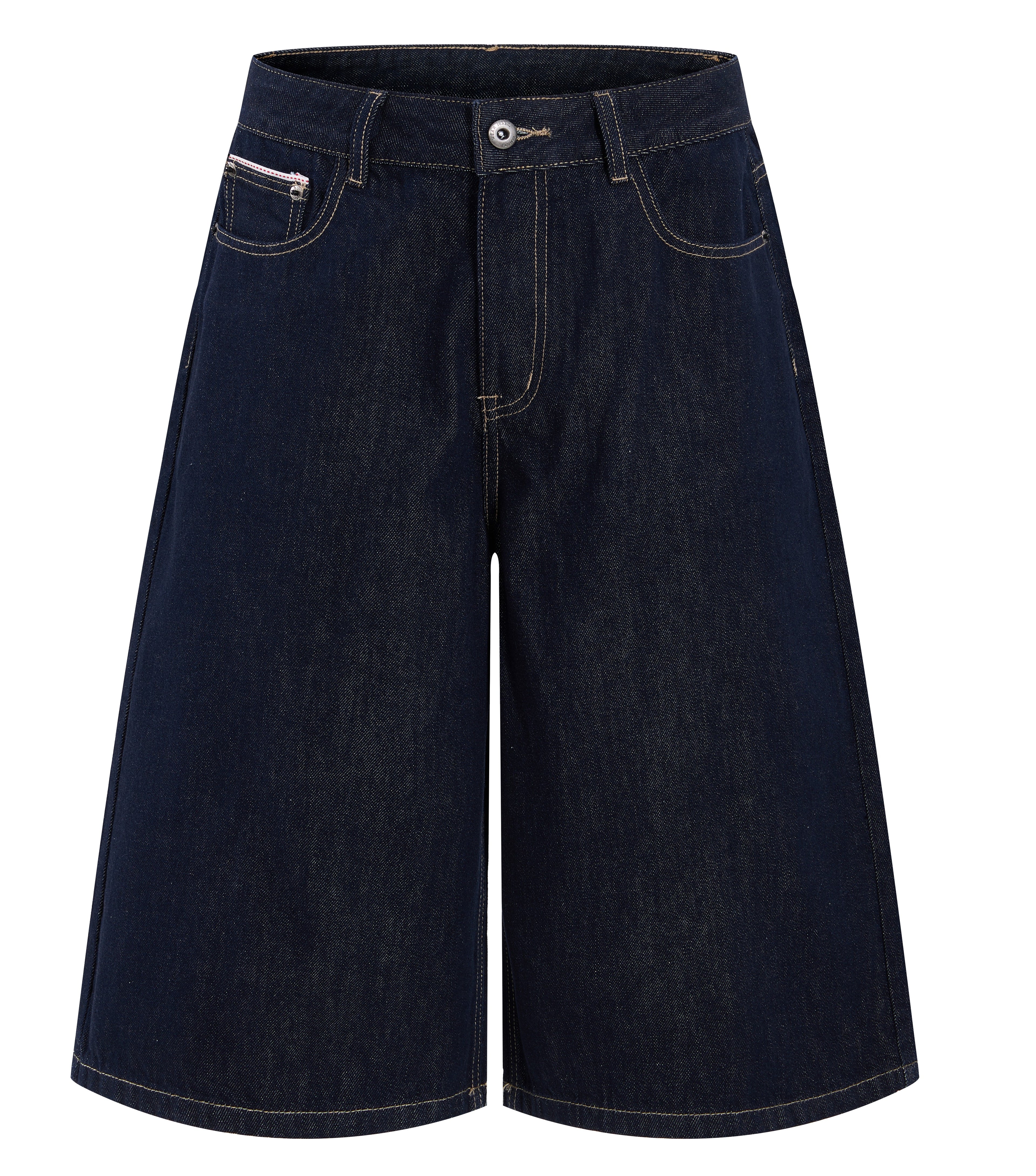 DONOTLOGO Minimalist Edge Collection | Unisex Relaxed Fit Denim Shorts | Clean Seaming & Functional Zipper Pocket with Classic Cotton Denim Fabric