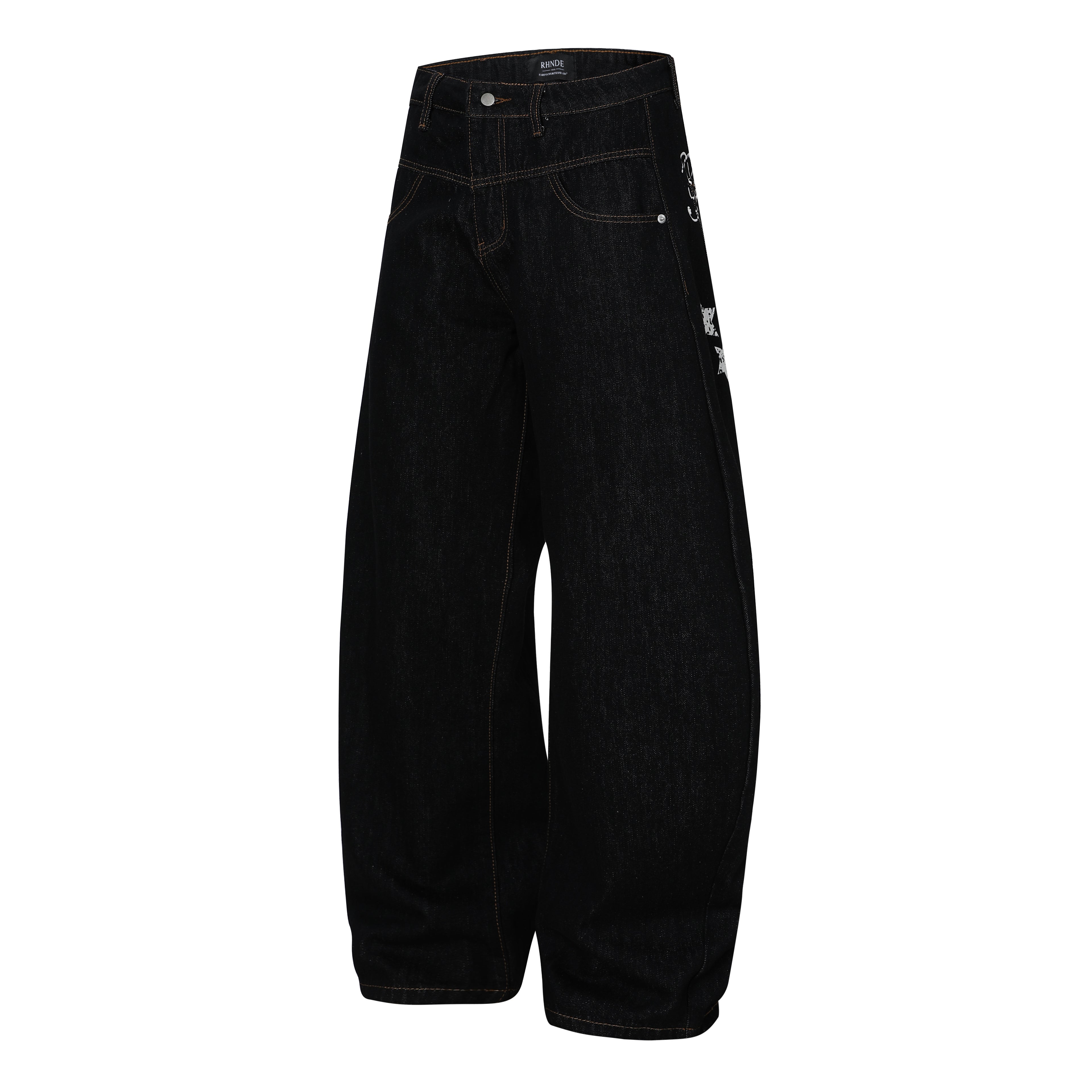 Unisex Star Print Denim Jeans