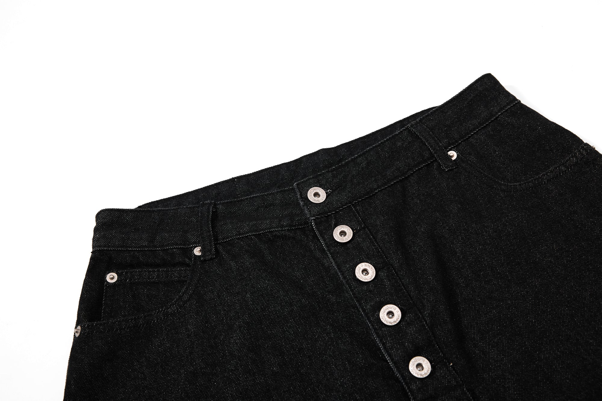 DONOTLOGO Deconstructed Diagonal Fly Denim Shorts | Unisex Oversized Wide-Leg Capris | High Street Raw Edge Design