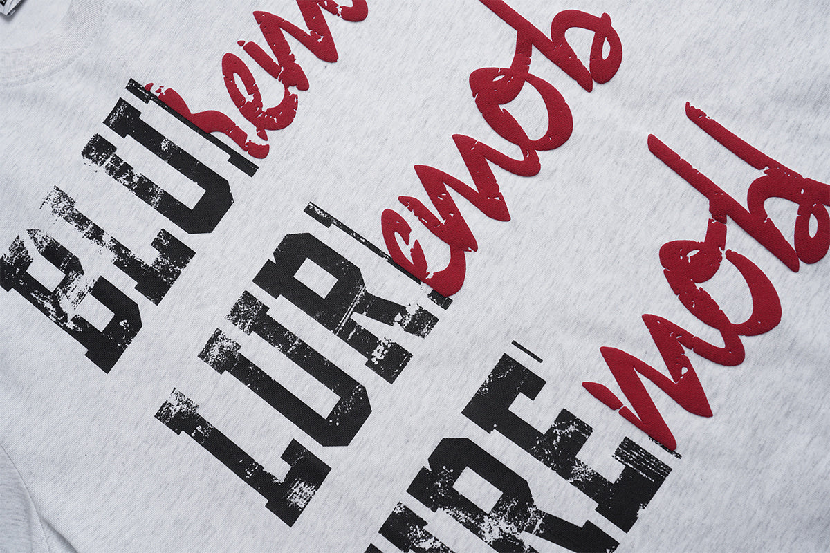 Unisex Color-Block Letter Print Graphic