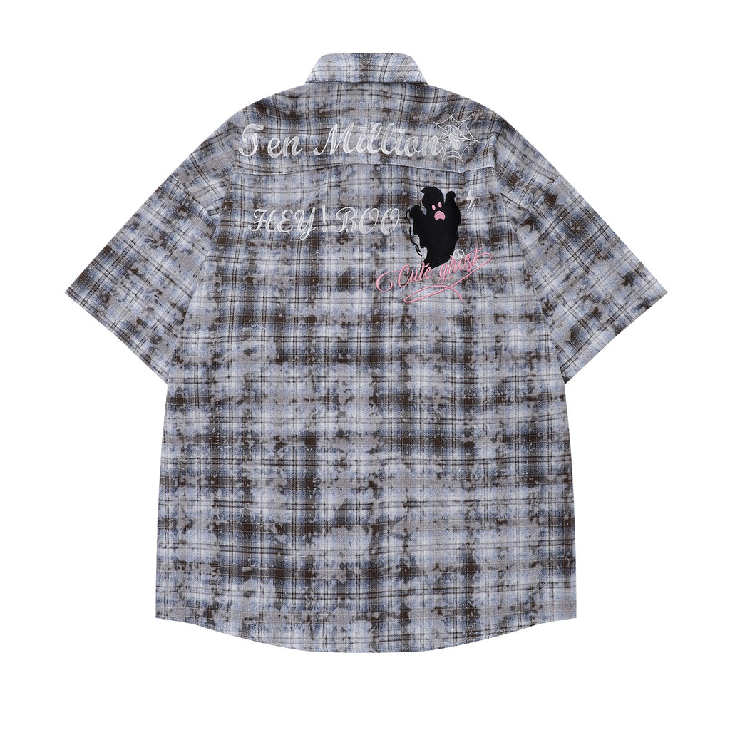 Unisex Color-Contrast Embroidery Tee