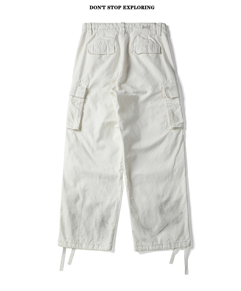 Unisex Vintage Washed 100% Cotton Trendy Casual Pants