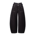 DONOTLOGO Gothic Streetwear Aesthetic | Unisex Oversized Baggy Jeans | Raw Denim with Double Belt Loops, Vine Embroidery & Structural Seams