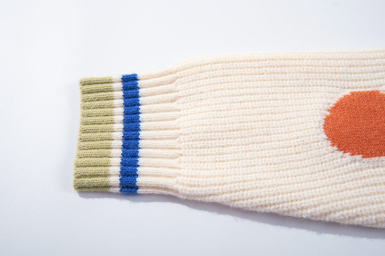 Unisex Versatile Diamond Jacquard Sweater