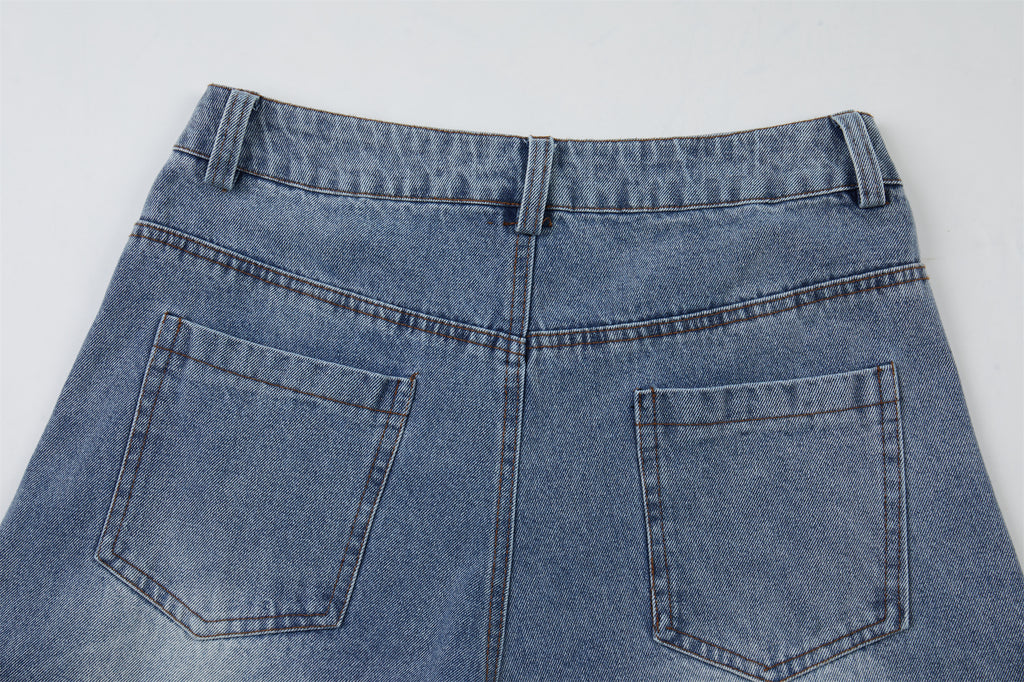 DONOTLOGO Urban Streetwear Collection | Unisex Relaxed Silhouette Jeans | Bold Curved Cut & Soft Denim Fabric
