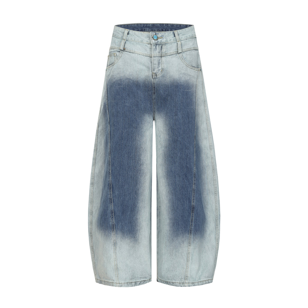 DONOTLOGO Urban Streetwear Collection | Unisex Relaxed Denim Trousers | Bold Ombre Wash Detail & High-Rise Silhouette with Premium Cotton Blend