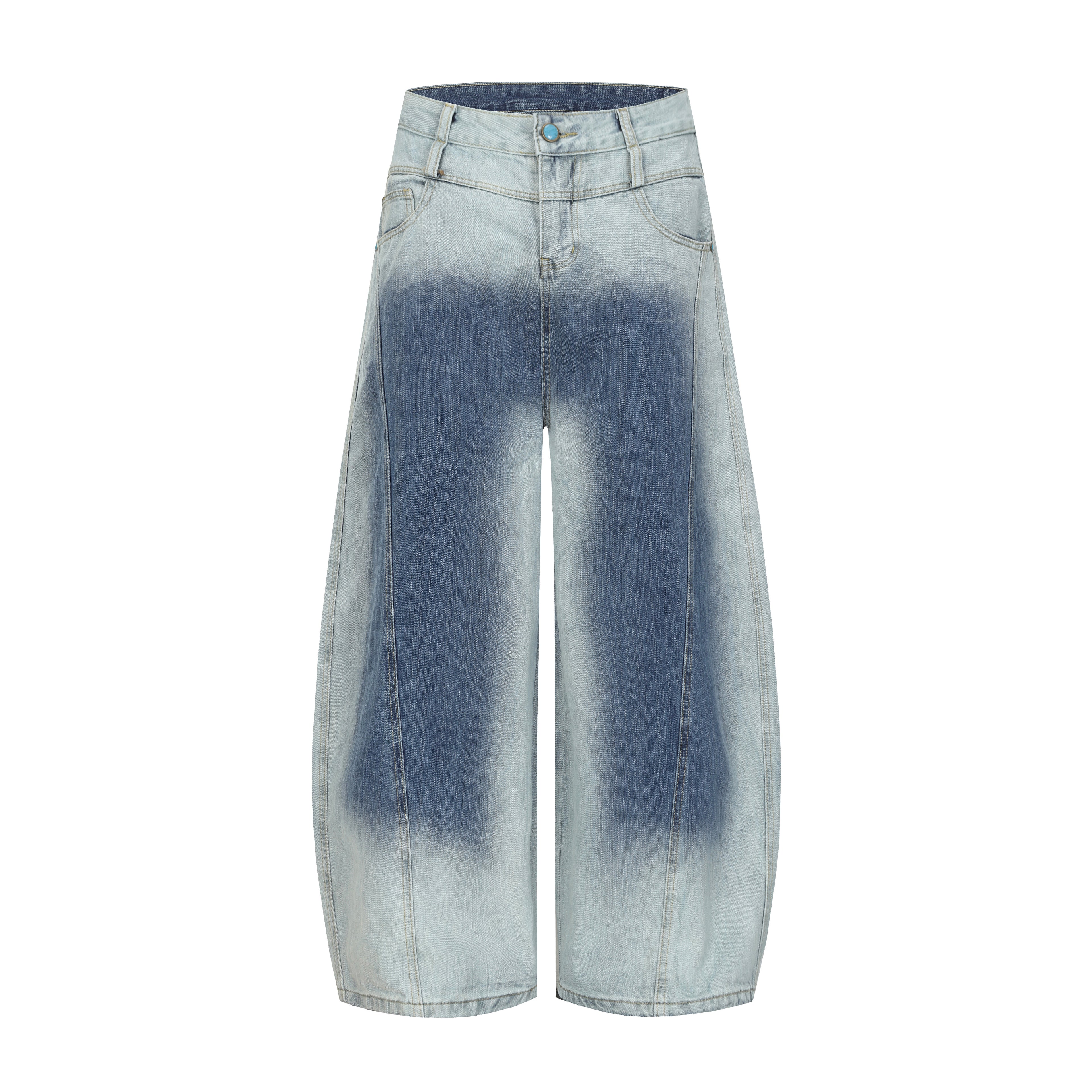 DONOTLOGO Urban Streetwear Collection | Unisex Relaxed Denim Trousers | Bold Ombre Wash Detail & High-Rise Silhouette with Premium Cotton Blend