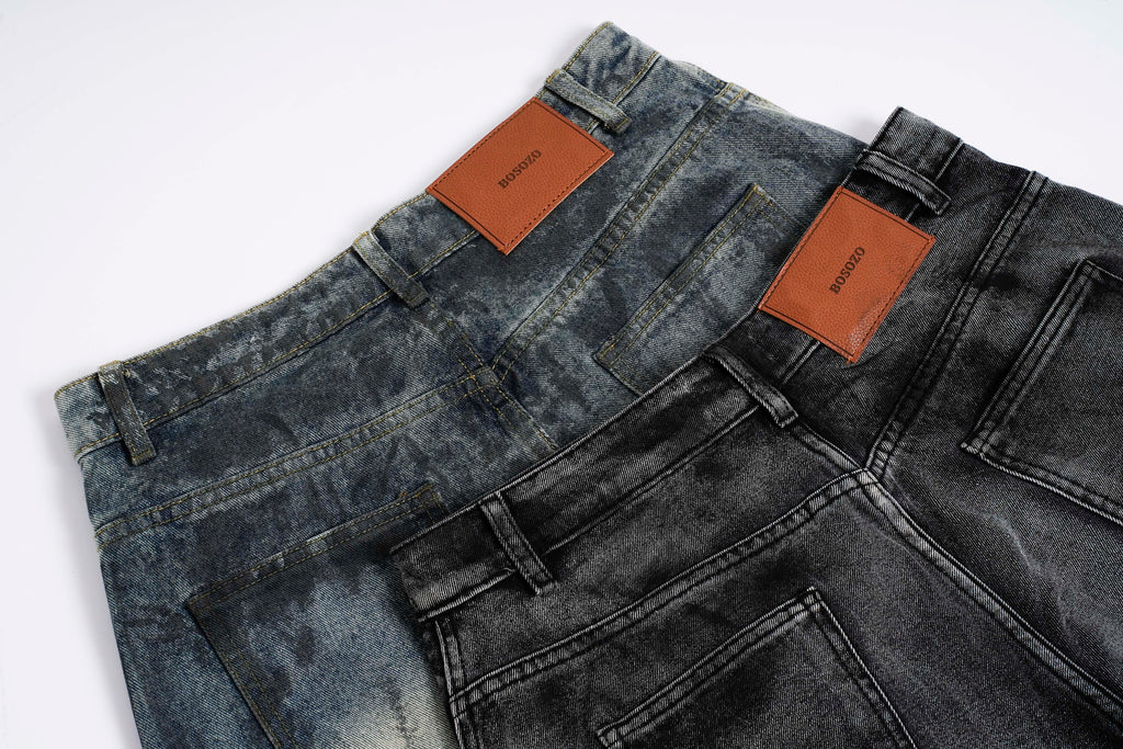 DONOTLOGO Heavy Acid Wash Baggy Cargo Jorts | Unisex Y2K Wide Leg Denim Shorts | Retro High Street Summer Bottoms