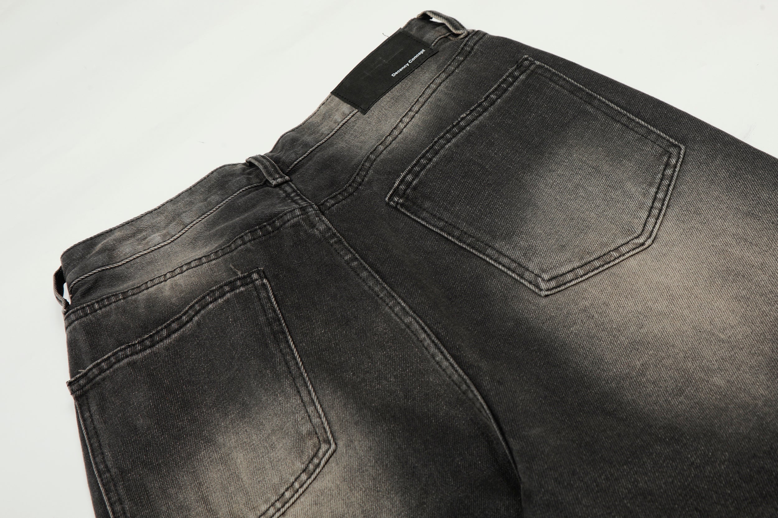 DONOTLOGO Urban Heritage Collection | Unisex Oversized Cat Whisker Denim | Retro Aesthetic High-Rise Wide-Leg Bottoms with Authentic Fade Detail