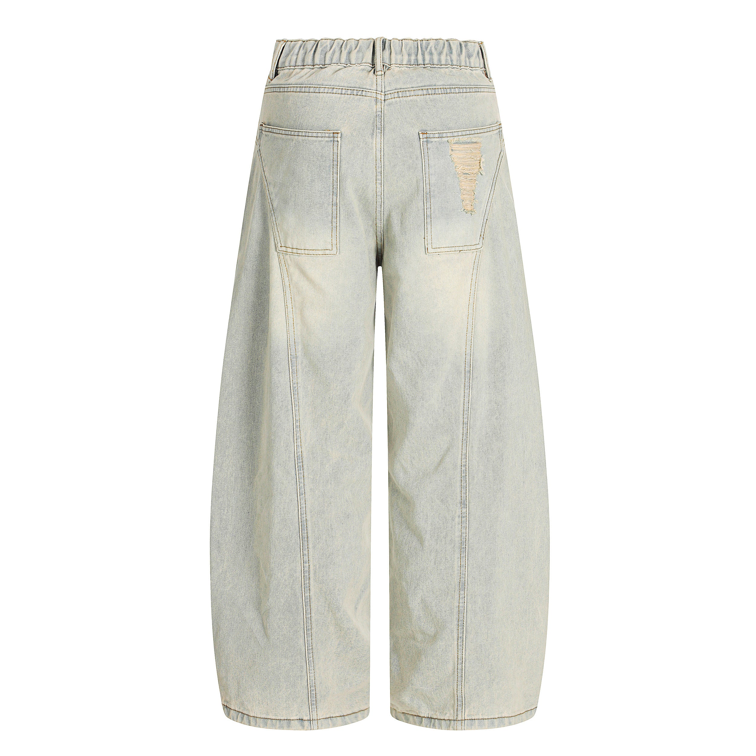 Unisex Distressed Ripped Denim Jeans