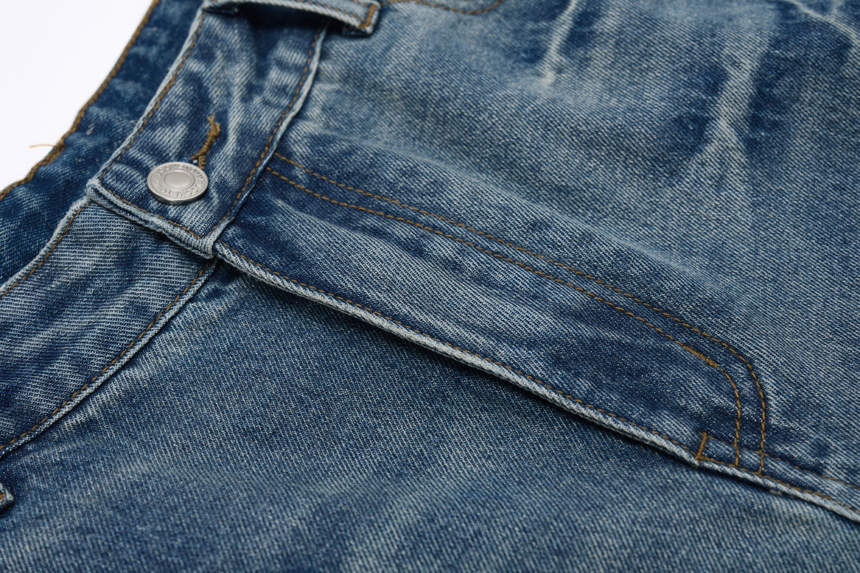 DONOTLOGO Urban Edge Collection | Unisex Relaxed Fit Denim Shorts | Bold Lightning Seaming & Faded Wash Finish with Classic Cotton Denim Fabric
