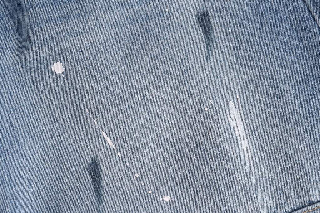 DONOTLOGO High Street Vibe Aesthetic | Unisex Oversized Baggy Jeans | Acid Wash with Tie Sash, Paint Splatter & Knee Dart Detail