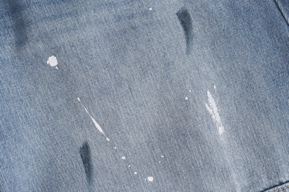 DONOTLOGO High Street Vibe Aesthetic | Unisex Oversized Baggy Jeans | Acid Wash with Tie Sash, Paint Splatter & Knee Dart Detail