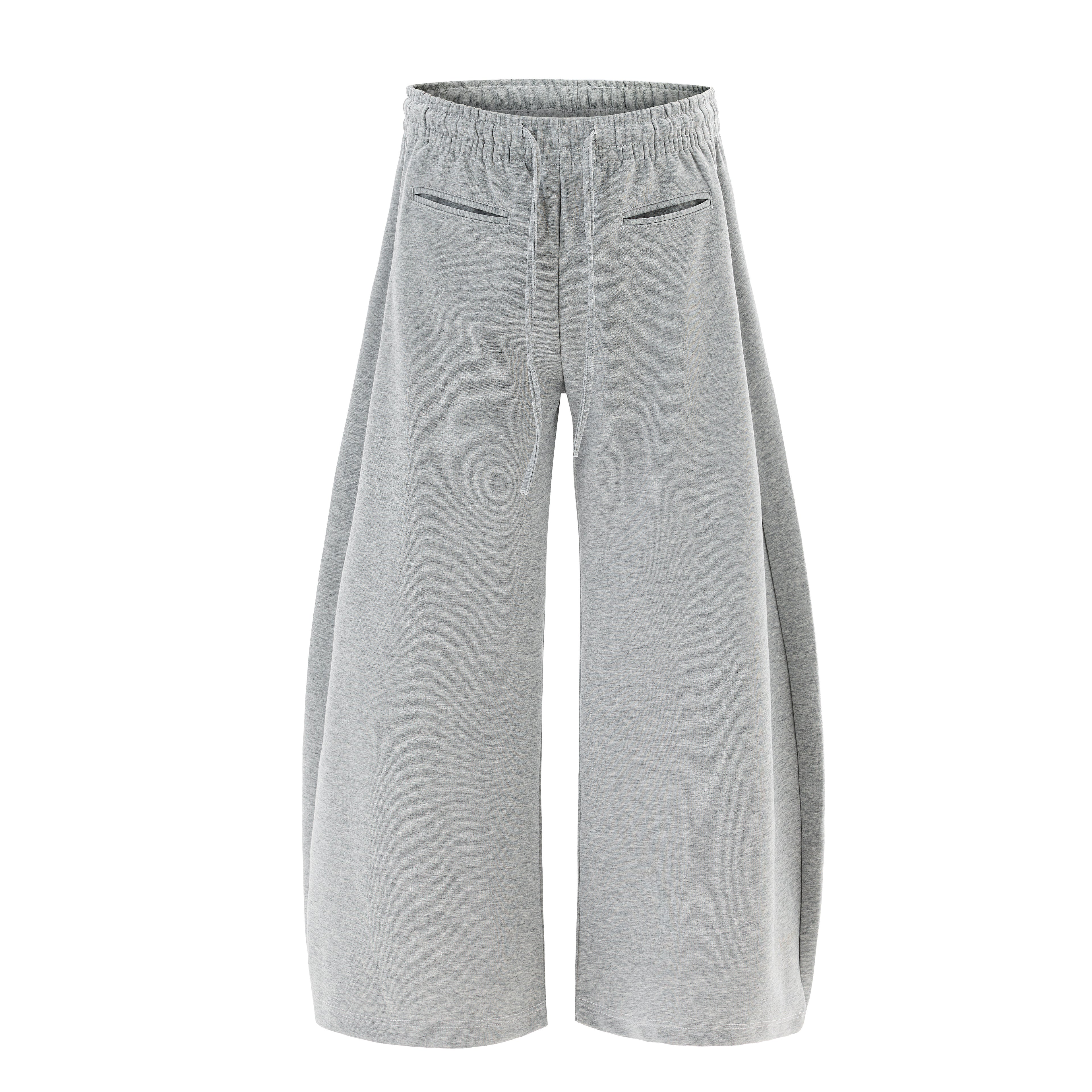 DONOTLOGO Relaxed Fit Wide Leg Sweatpants - Unisex Drawstring Lounge Joggers - Minimalist Streetwear Casual Pants