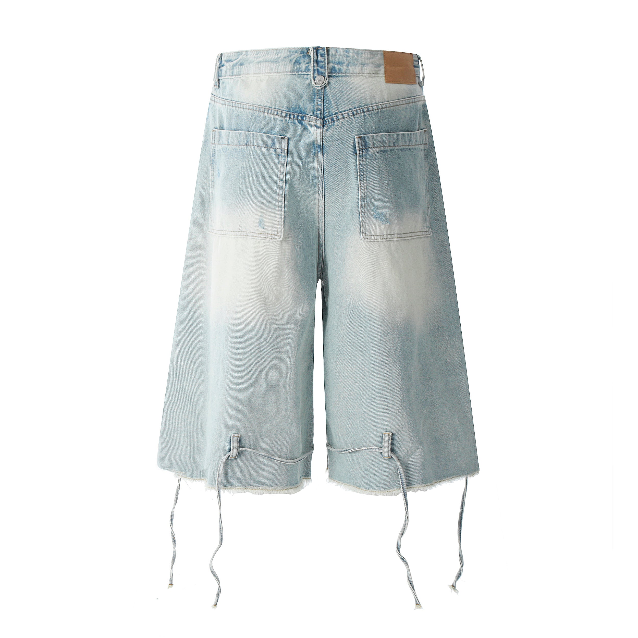 DONOTLOGO Urban Heritage Collection | Unisex Oversized Cropped Denim | Retro Aesthetic High-Rise Wide-Leg Bottoms with Authentic Fade Detail