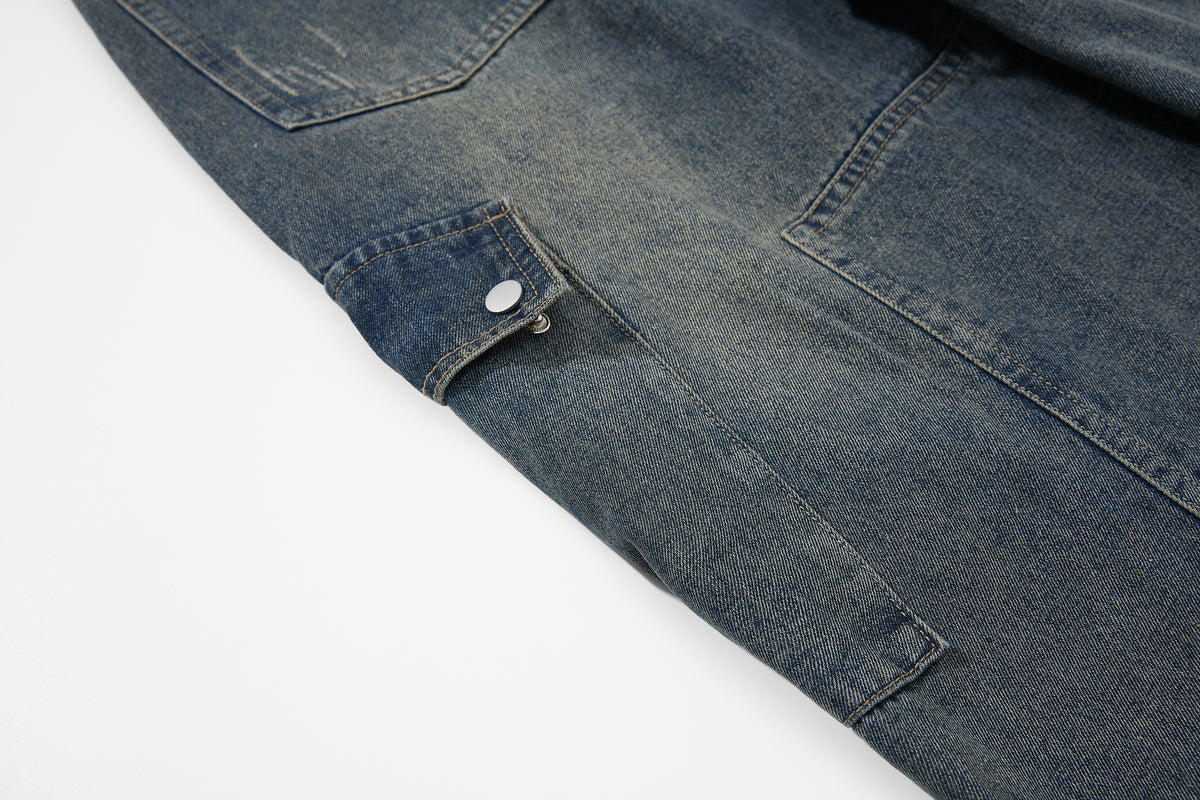 DONOTLOGO Y2K Streetwear Aesthetic | Unisex Baggy Cargo Denim Trousers | Heavy Wash & Oversized Silhouette with Urban Vibe