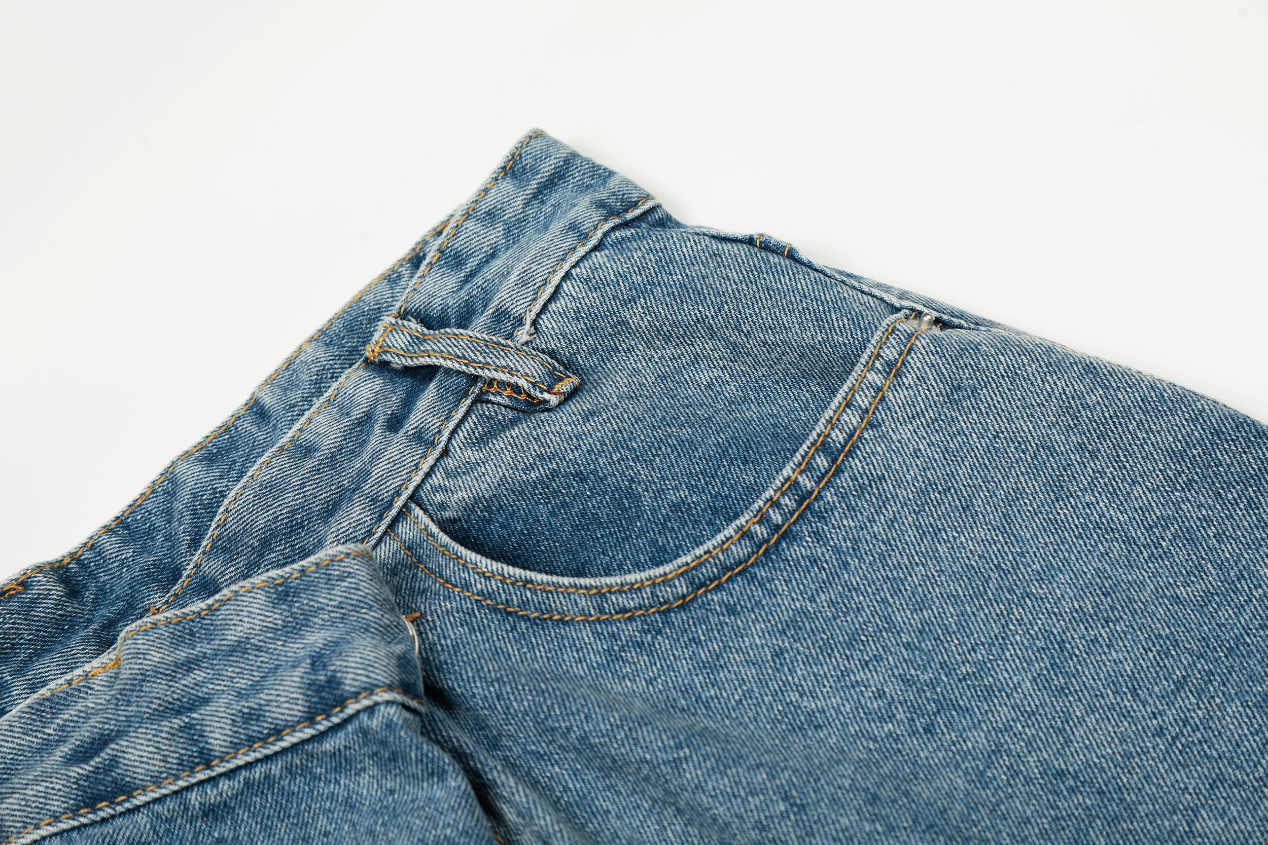 DONOTLOGO Urban Heritage Collection | Unisex Oversized Deconstructed Denim | Retro Aesthetic High-Rise Wide-Leg Bottoms with Authentic Diagonal Button & Folded Waist Detail