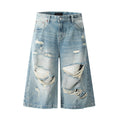 DONOTLOGO Urban Heritage Collection | Unisex Oversized Cropped Denim | Retro Aesthetic High-Rise Wide-Leg Bottoms with Authentic Fade Detail