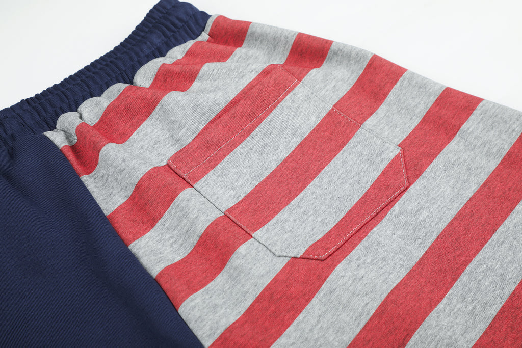 DONOTLOGO Urban Streetwear Collection | Unisex Relaxed Fit Sweatpants | Bold American Flag Motif & Star Pattern with Soft Cotton Blend Fabric