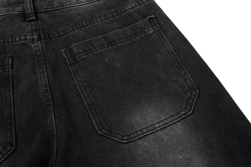 DONOTLOGO Heavy Studded Wide-Leg Denim | Unisex Y2K Punk Rock Rivet Jeans | Vintage Black High Street Oversized Trousers
