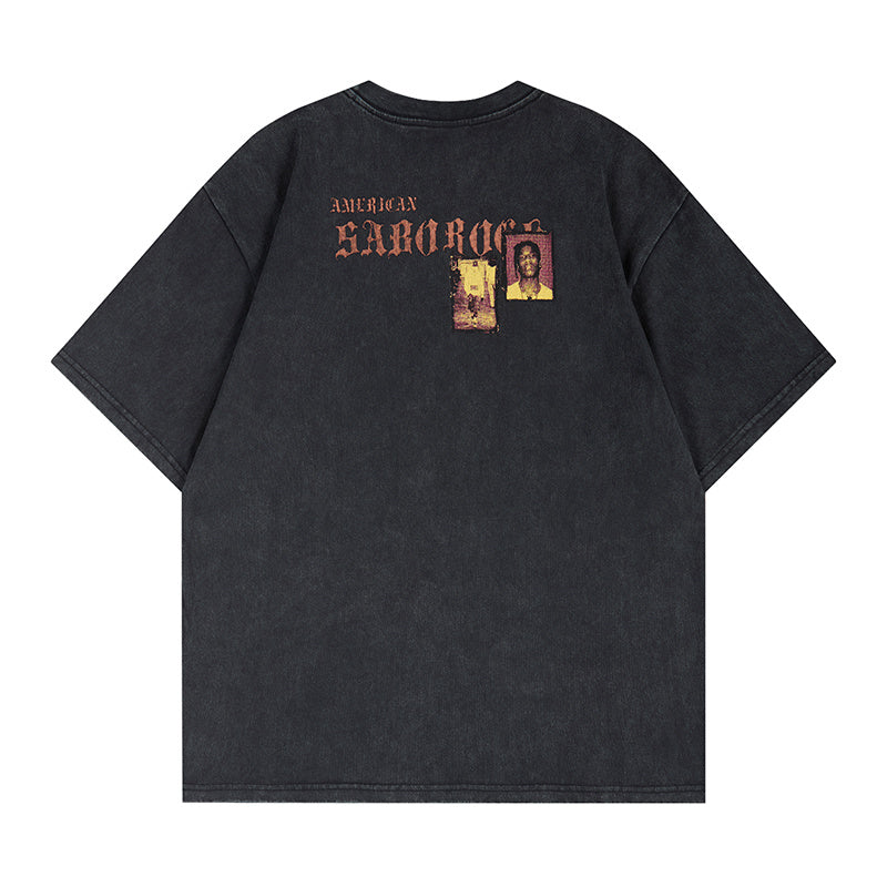 DONOTLOGO Retro Collage Portrait Print Tee | Unisex Y2K Oversized Streetwear Top | High Street Vintage Summer Shirt