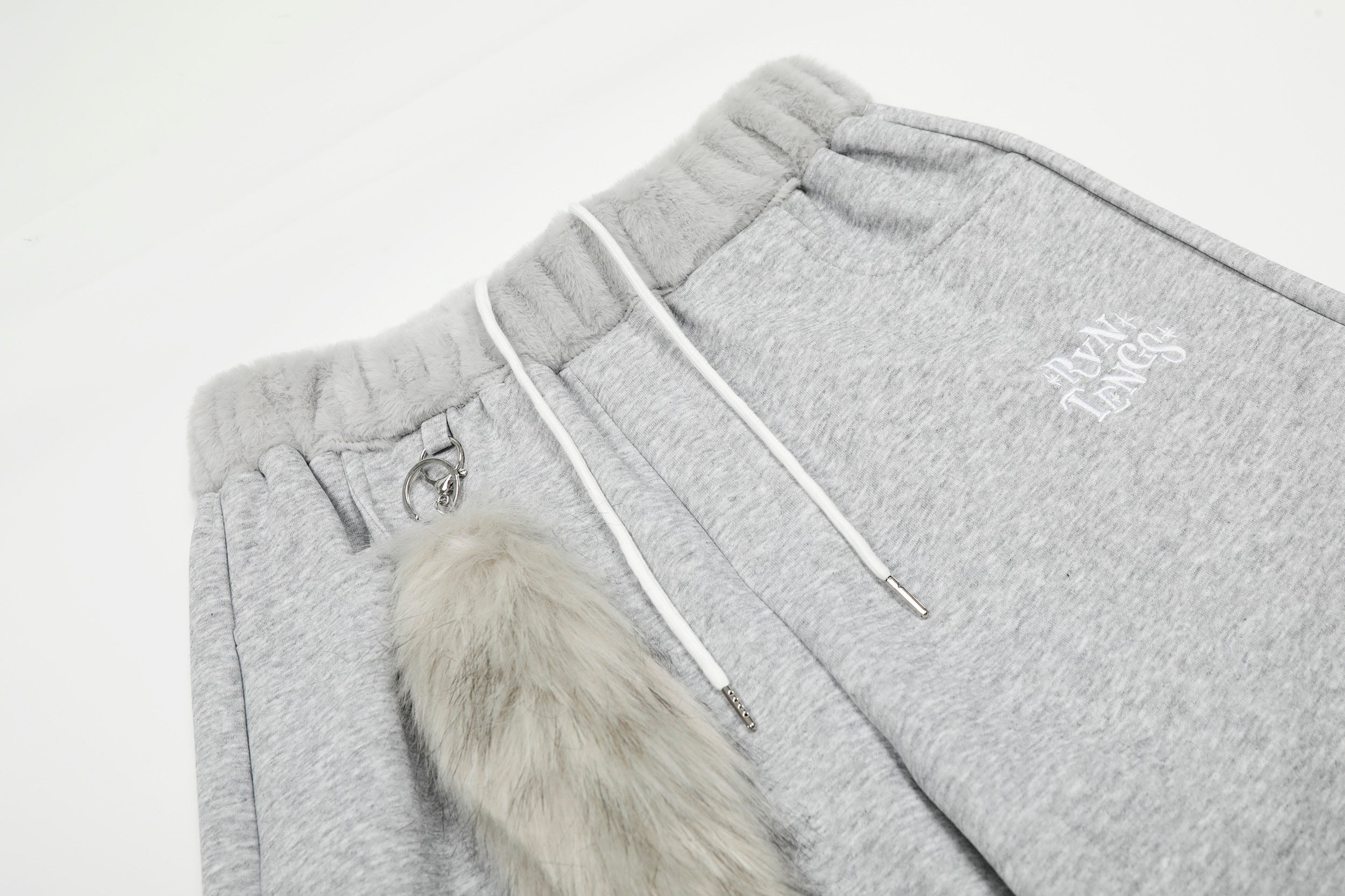 DONOTLOGO Urban Streetwear Collection | Unisex Relaxed Silhouette Sweatpants | Bold Faux Fur Motif & Soft Cotton Knit Fabric