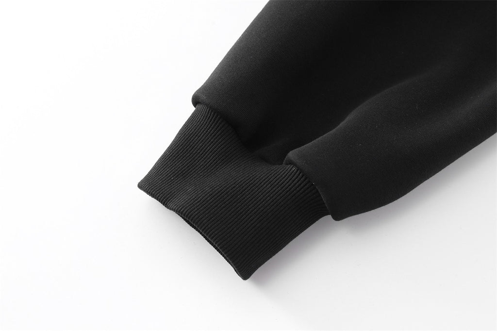 Unisex Streetwear Hoodie with Reflective Letter Print and Metal Buckles