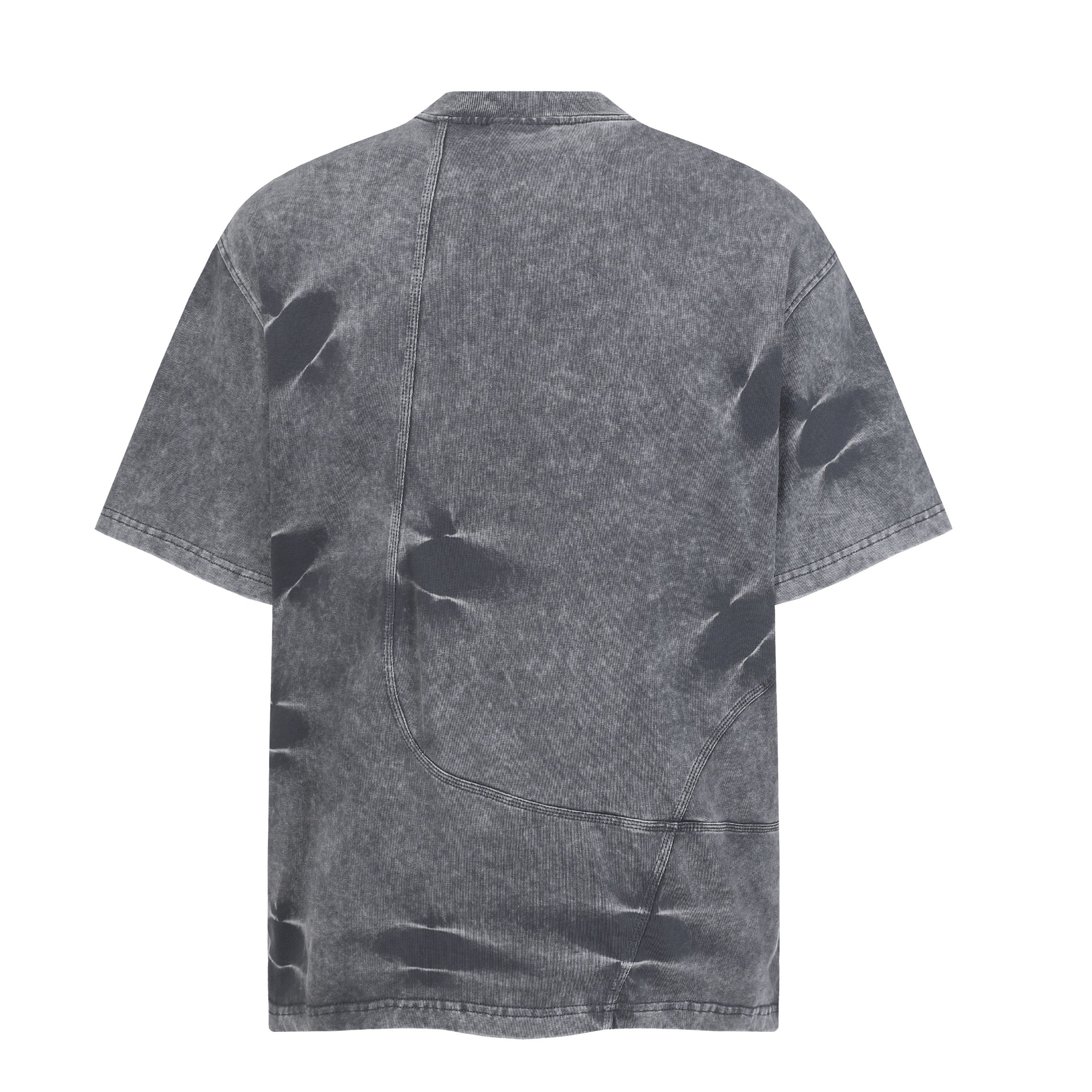 DONOTLOGO Urban Workwear Collection | Unisex Relaxed Fit Tee | Bold Panel Construction & Vintage Wash Motif with Soft Heavyweight Cotton