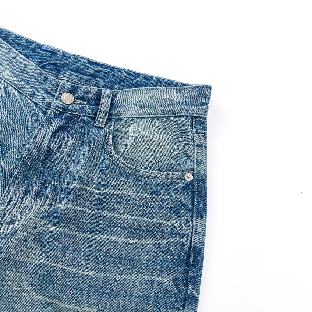 DONOTLOGO Heavy Cat Whisker Wash Baggy Jorts | Unisex Y2K Wide Leg Denim Shorts | Retro High Street Summer Bottoms