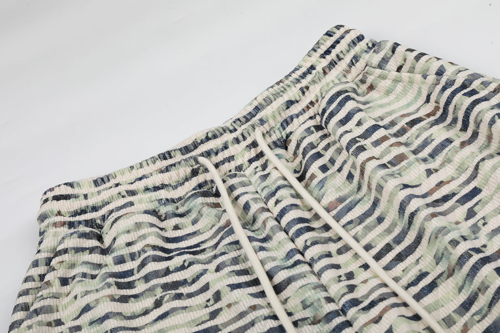 DONOTLOGO Urban Streetwear Collection | Unisex Relaxed Fit Sweatpants | Bold Horizontal Stripe & Embroidered Motif with Soft Cotton Blend Fabric