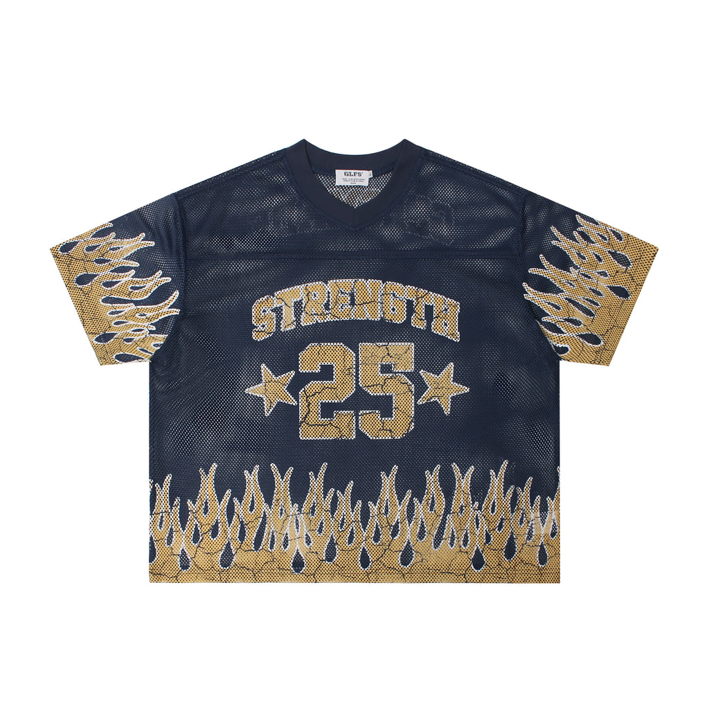 Unisex Flame-Pattern Breathable Tee