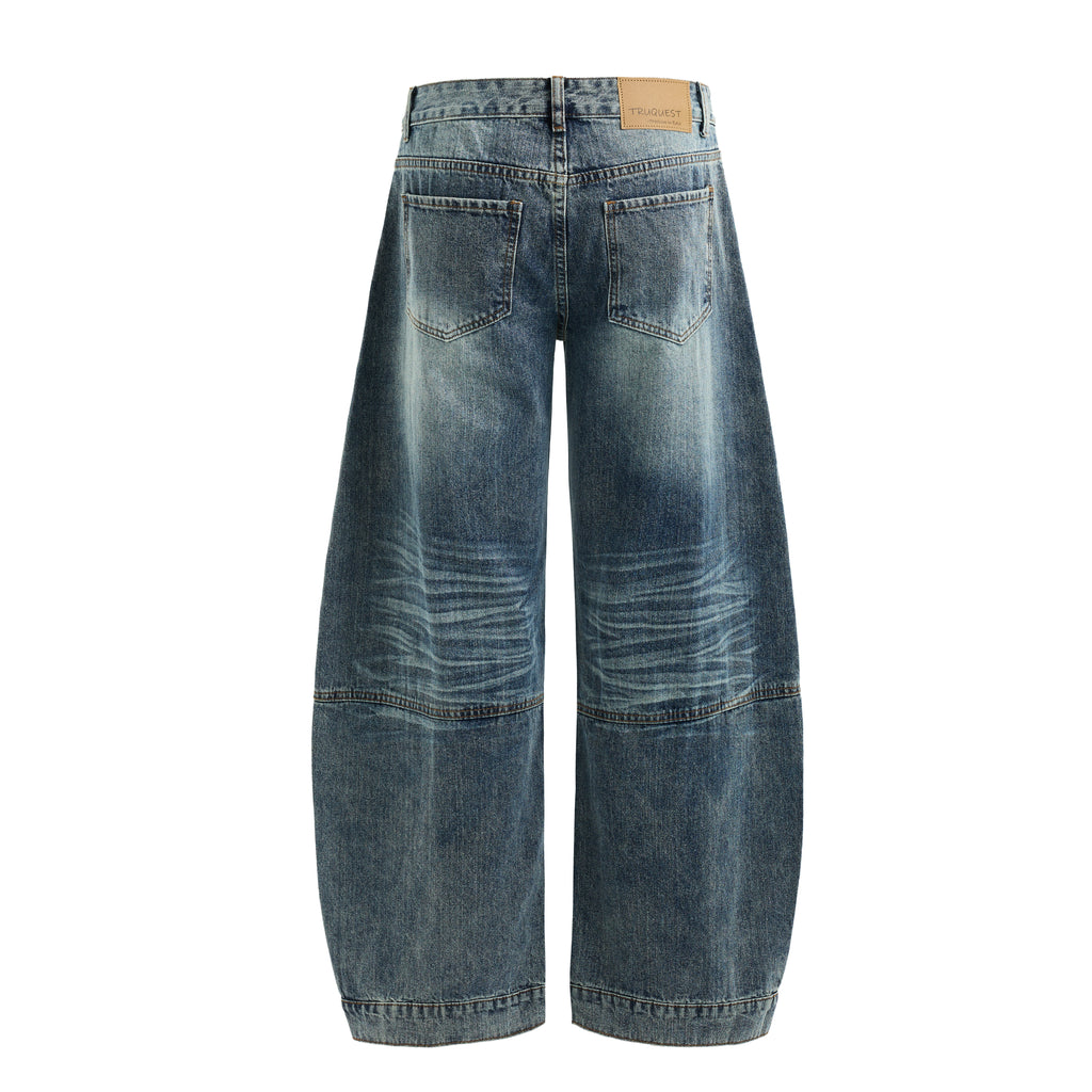 DONOTLOGO Oversized Paneled Denim Jeans - Unisex Baggy Trousers with Distressed Wash - Edgy Streetwear Bottom with Wide Leg Silhouette & Raw Hem