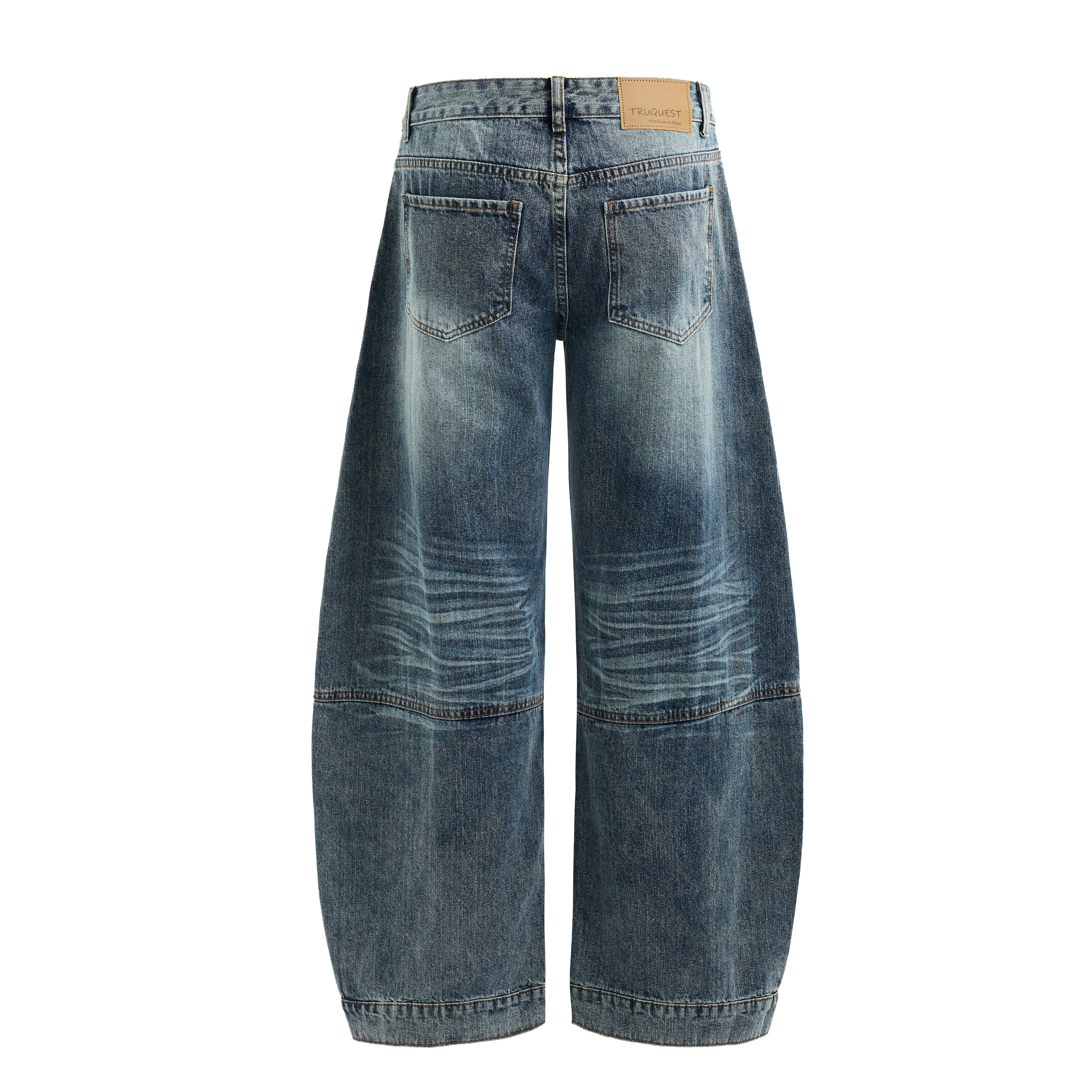 DONOTLOGO Oversized Paneled Denim Jeans - Unisex Baggy Trousers with Distressed Wash - Edgy Streetwear Bottom with Wide Leg Silhouette & Raw Hem