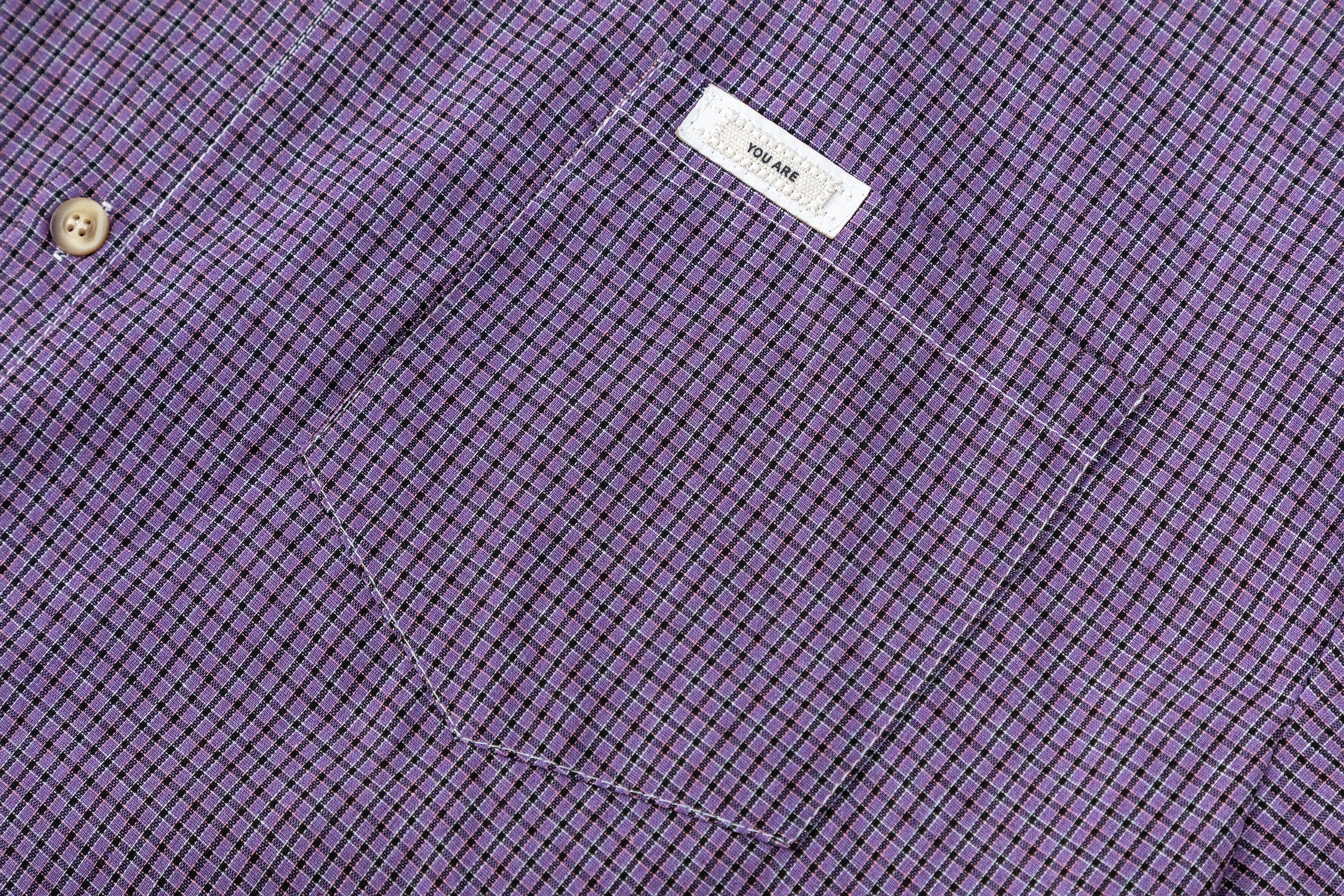 DONOTLOGO Unisex Purple Plaid Shirt & Braided Tie Set | Loose Fit, Vintage Preppy | Summer Essential