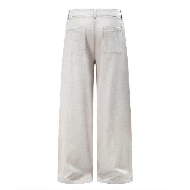 DONOTLOGO Minimalist Black Baggy Suit Pants | Unisex Y2K Wide Leg Trousers | High Street Relaxed Fit Bottoms