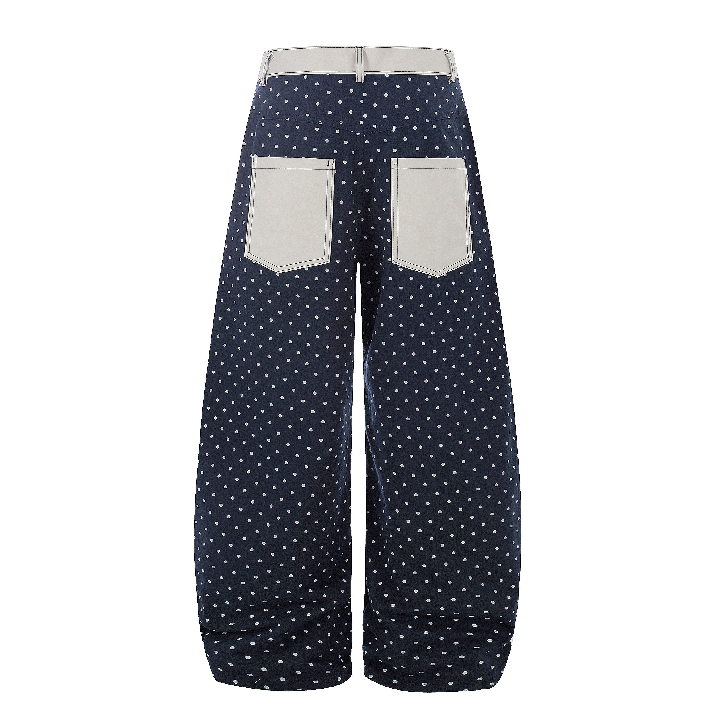 DONOTLOGO Sweet Streetwear Collection | Unisex Relaxed Fit Denim Jeans | Bold Polka Dot Print & Embroidered Pocket Detail with Classic Cotton Denim Fabric