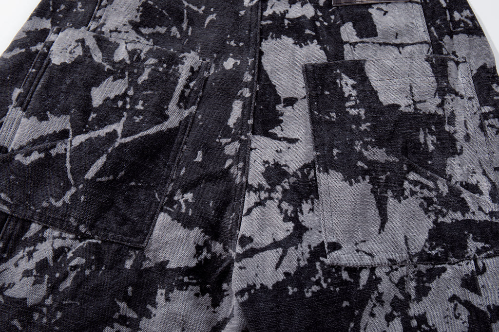 Unisex Edgy Streetwear Tie-Dye Designed Denim Jeans
