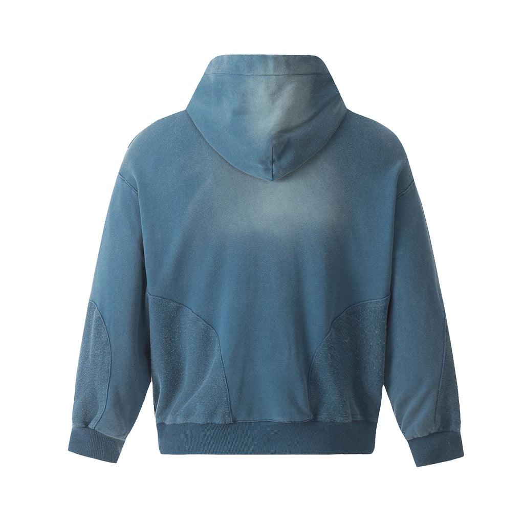 Unisex Solid Color Distressed Hoodie