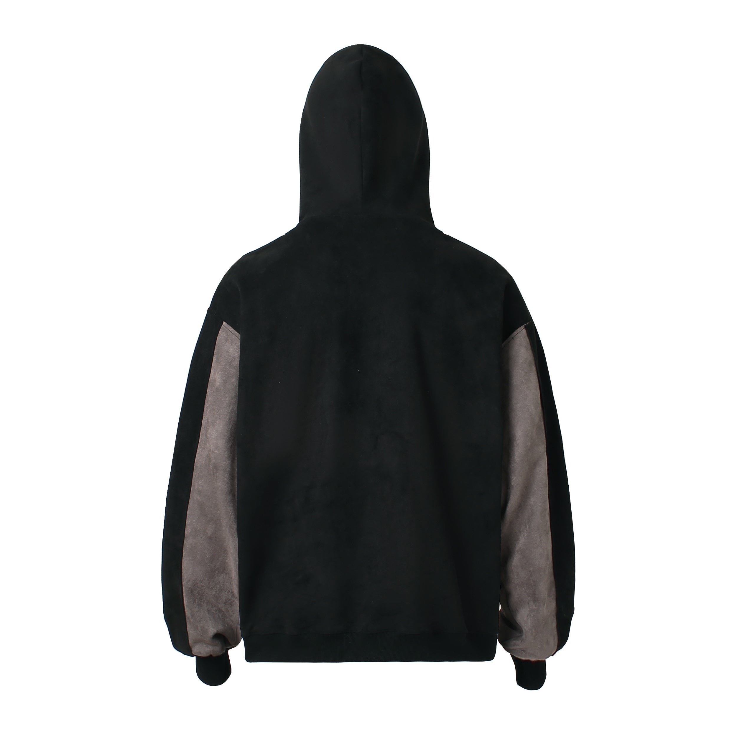 Unisex Suede Patchwork Hoodie