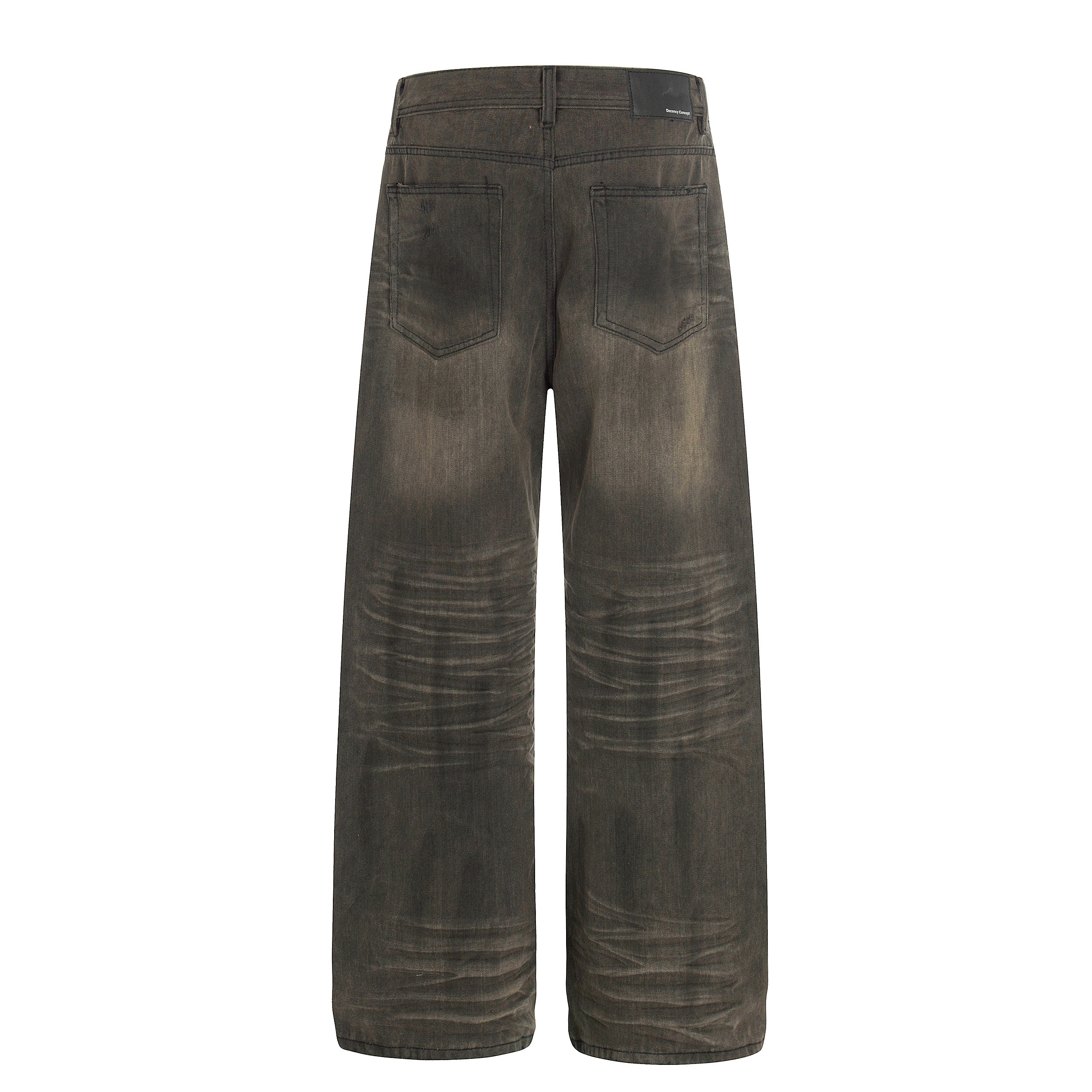 DONOTLOGO Urban Heritage Collection | Unisex Oversized Oil-Washed Denim | Retro Aesthetic High-Rise Wide-Leg Bottoms with Authentic 3D Pleat Detail 设计亮点：