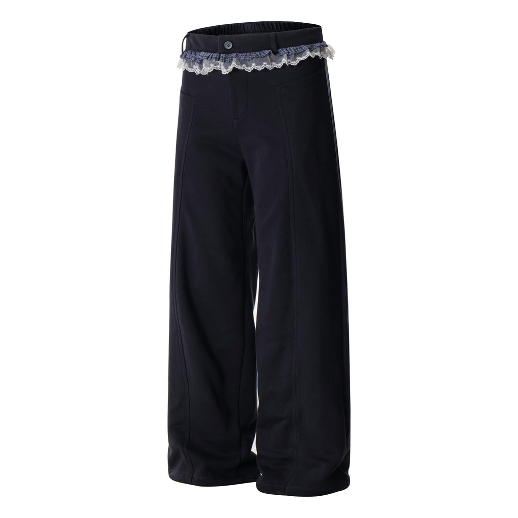 Unisex Lace-Trim Sweatpants