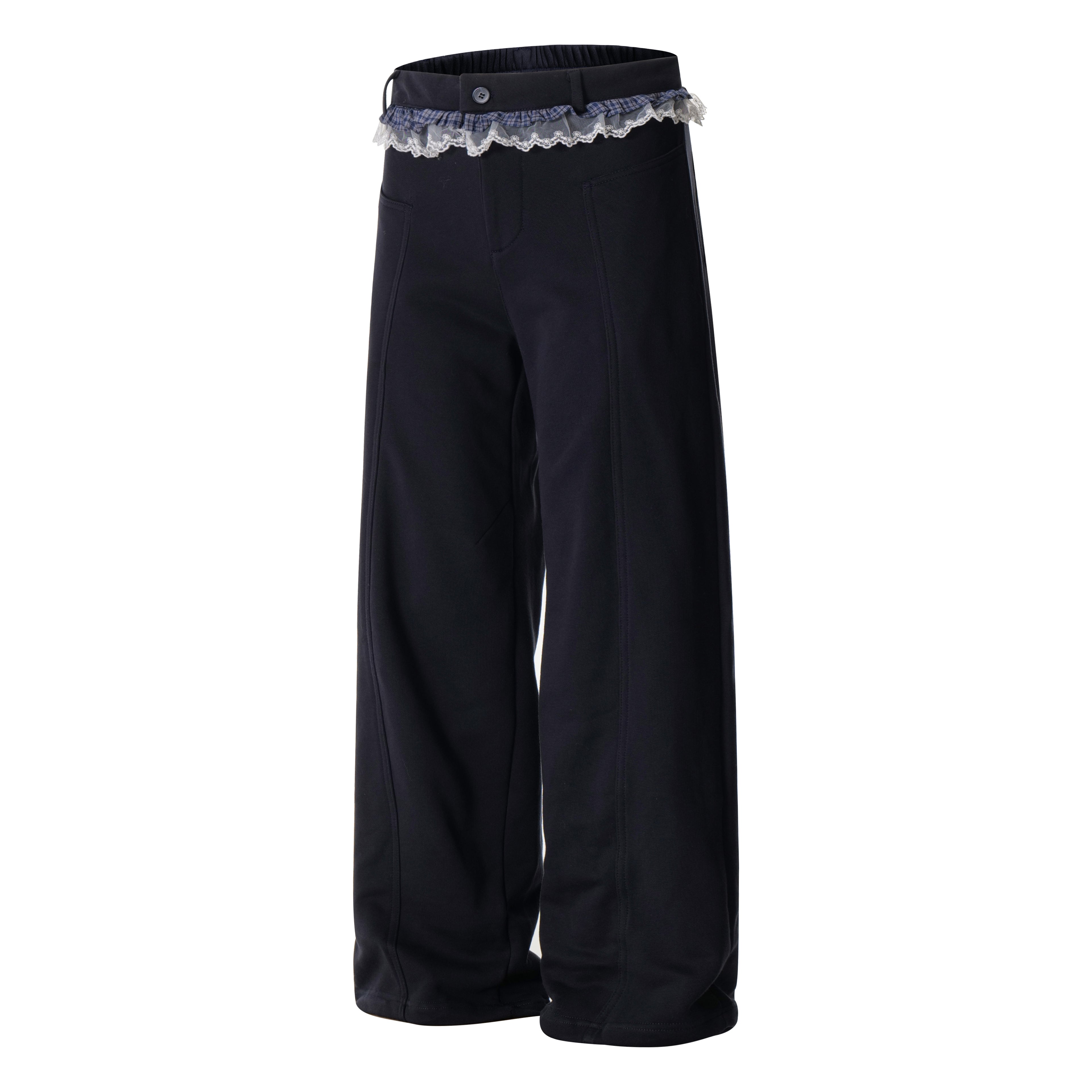 Unisex Lace-Trim Sweatpants