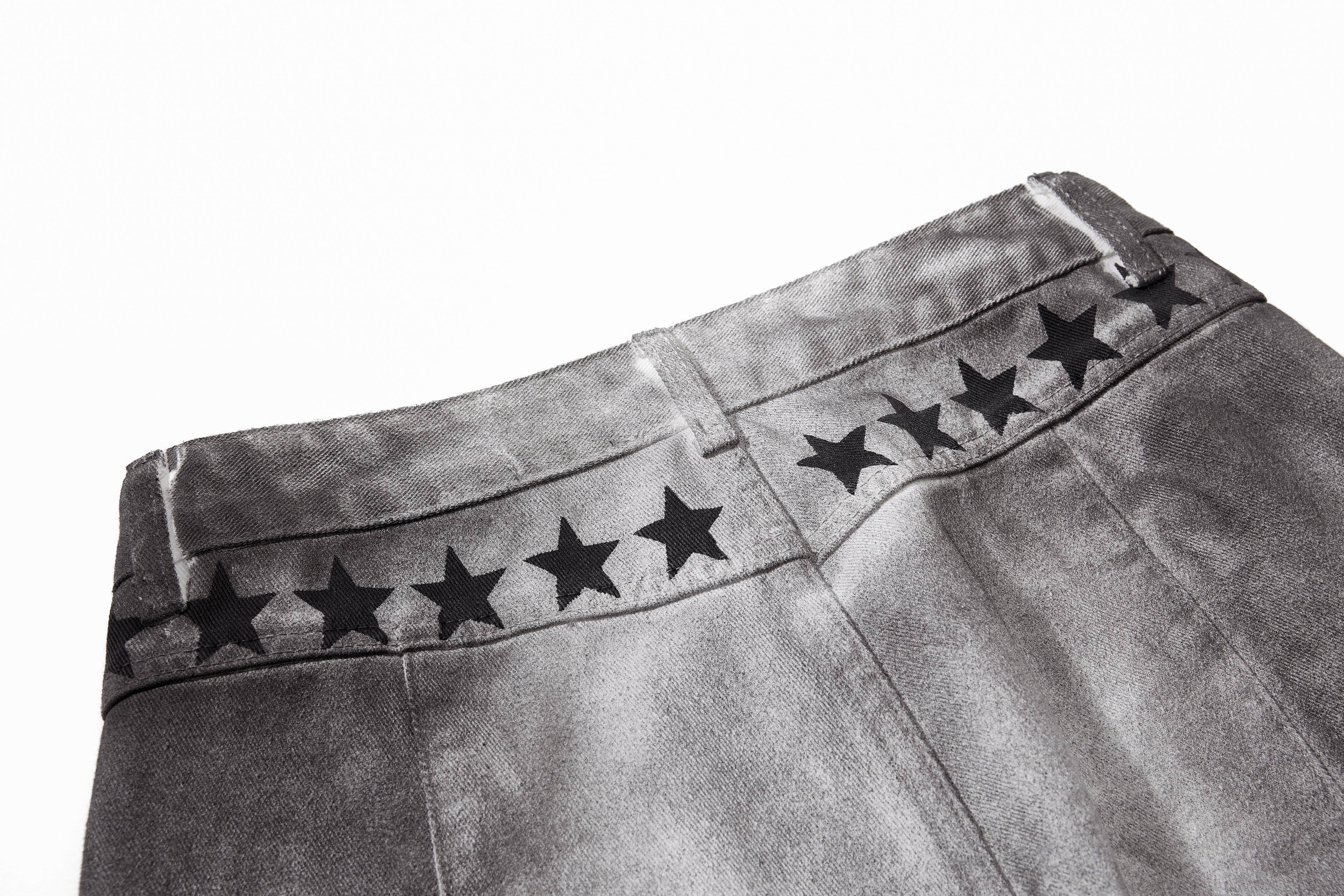 Unisex Vintage Washed Graffiti Paint Denim Jeans