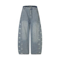 DONOTLOGO Urban Streetwear Collection | Unisex Relaxed Silhouette Jeans | Bold Star Motif & Soft Denim Fabric