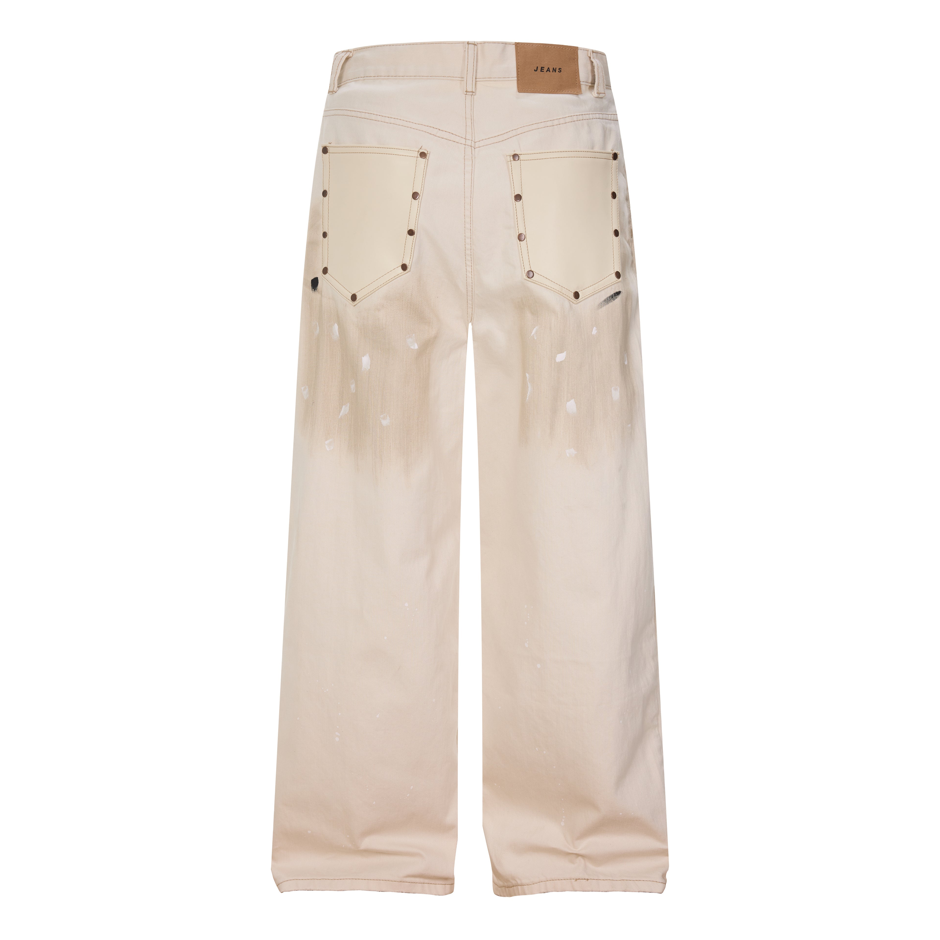 Unisex Vintage Polka Dot Denim Jeans