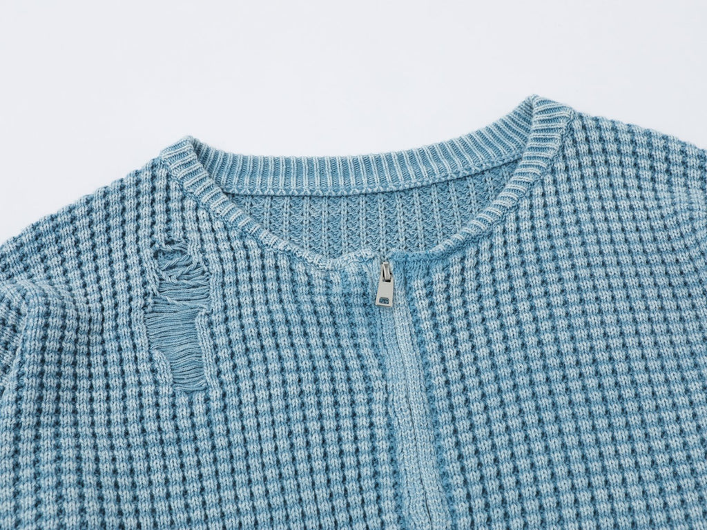 Unisex Distressed Ripped Sweater