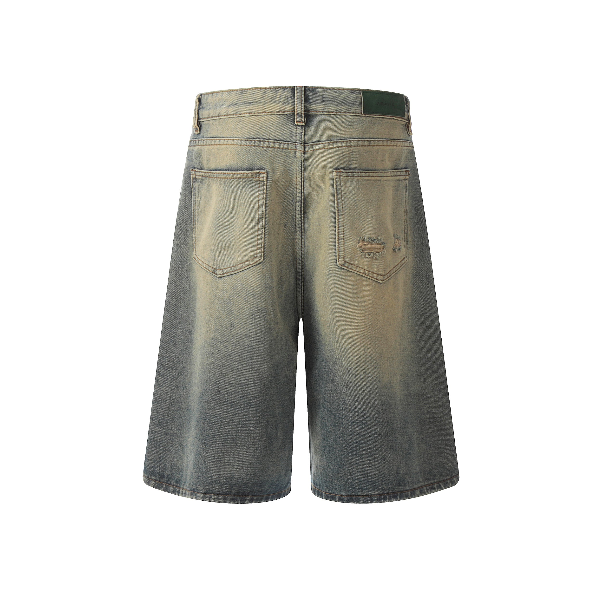 DONOTLOGO Sun-Faded Baggy Denim Shorts - Unisex Vintage Washed Jorts - Edgy Oversized Streetwear Bottom with Raw Hem & Distressed Pockets