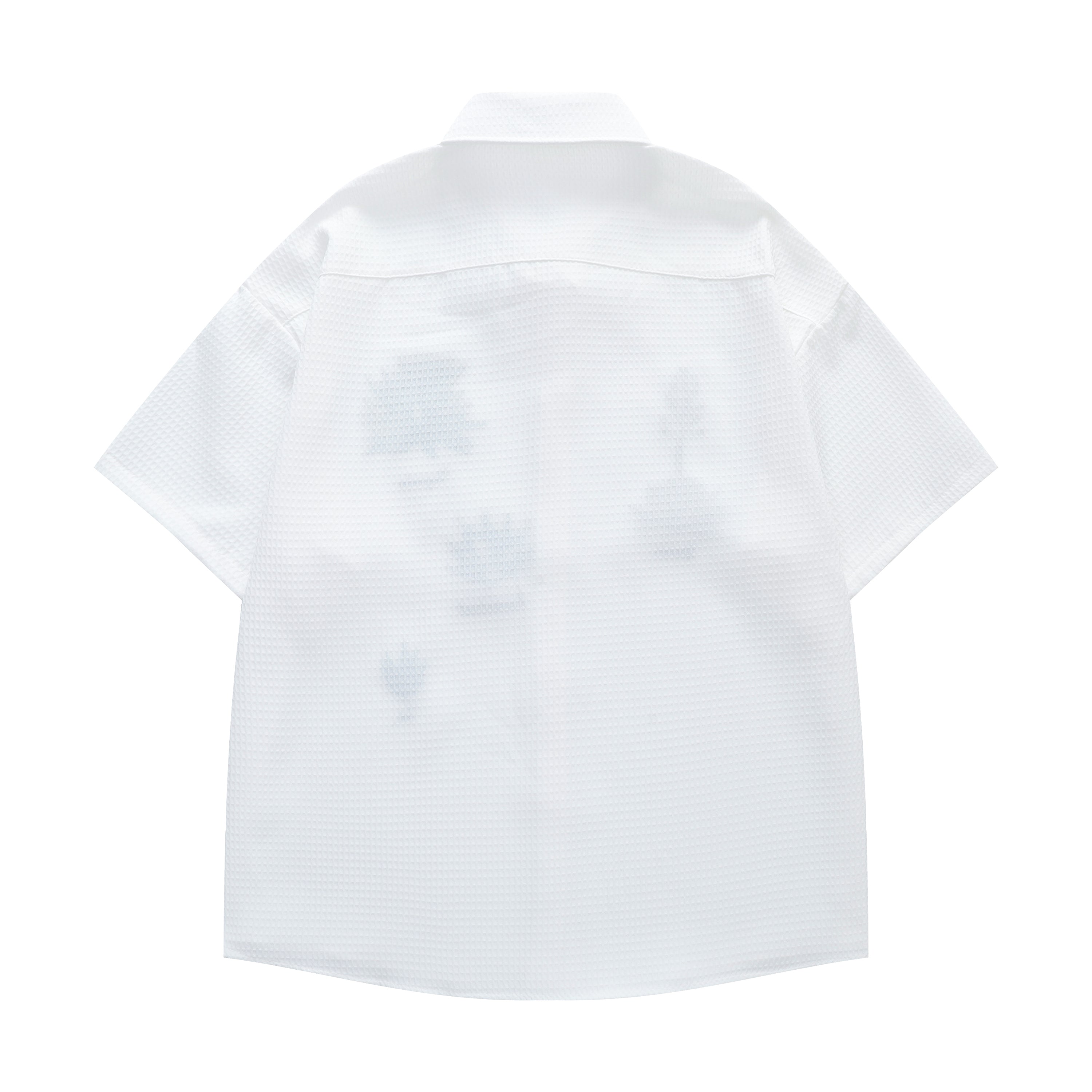 DONOTLOGO Desert Flora Collection | Unisex Relaxed Fit Waffle Weave Shirt | Artistic Aesthetic Short Sleeve Top with Detailed Succulent & Cactus Embroidery