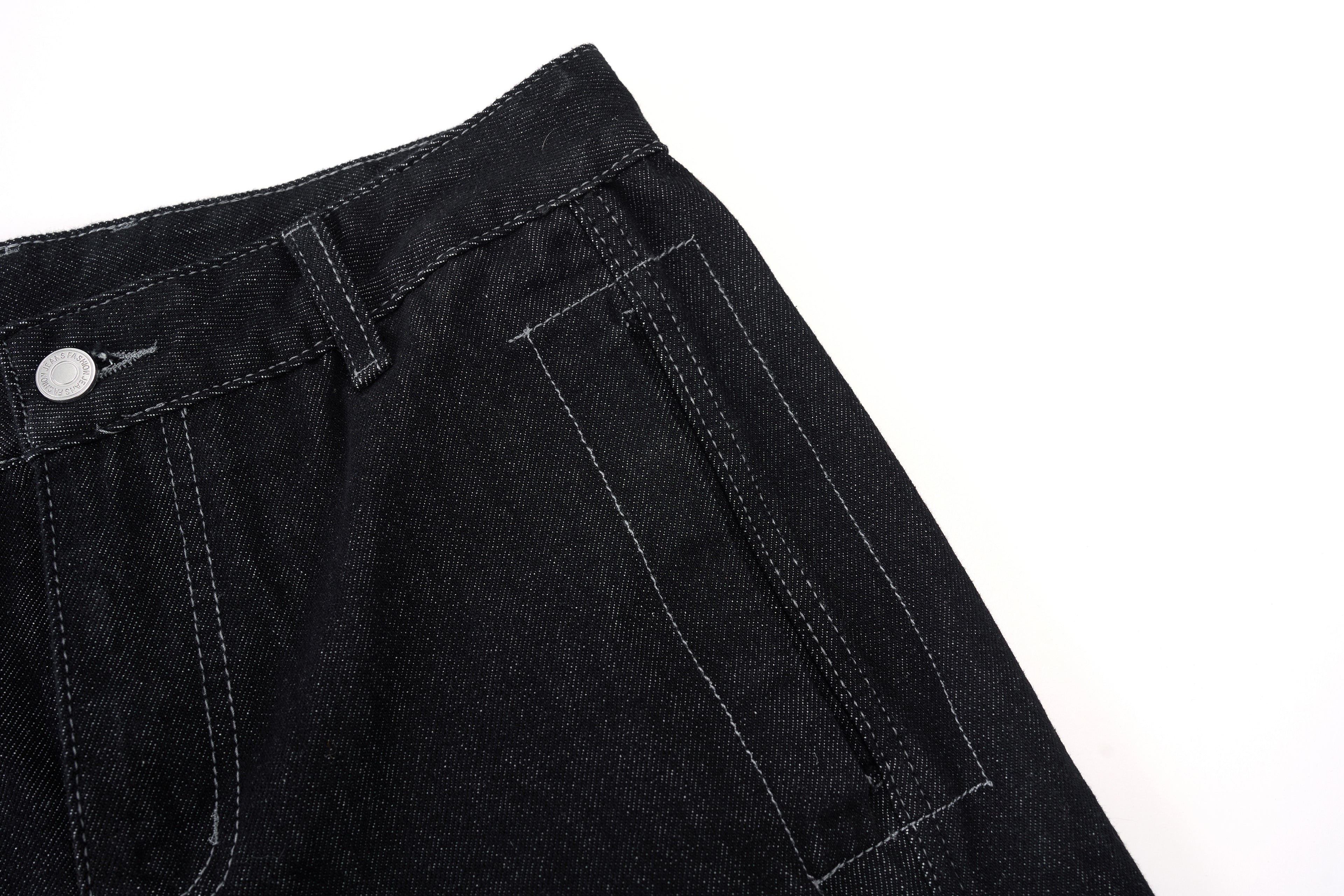 DONOTLOGO Oversized Raw Black Denim Shorts - Unisex Baggy Jorts with Minimalist Design - Edgy Streetwear Bottom with Wide Leg Silhouette & Clean Lines